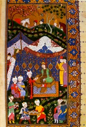 Festmahl-Szene, Doppelminiatur, Teil II